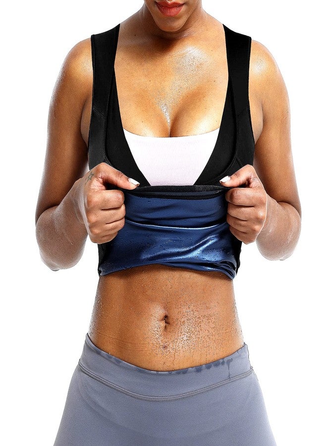 BXVX baxobaso Sauna Suit Sweat Waist Trainer Vest for Women Sweat Workout Tank Top Shaper, Waist Trainer Vest, Small-Medium - Image 1