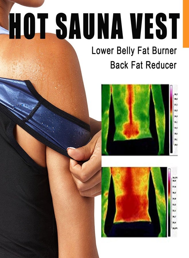 BXVX baxobaso Sauna Suit Sweat Waist Trainer Vest for Women Sweat Workout Tank Top Shaper, Waist Trainer Vest, Small-Medium - Image 3