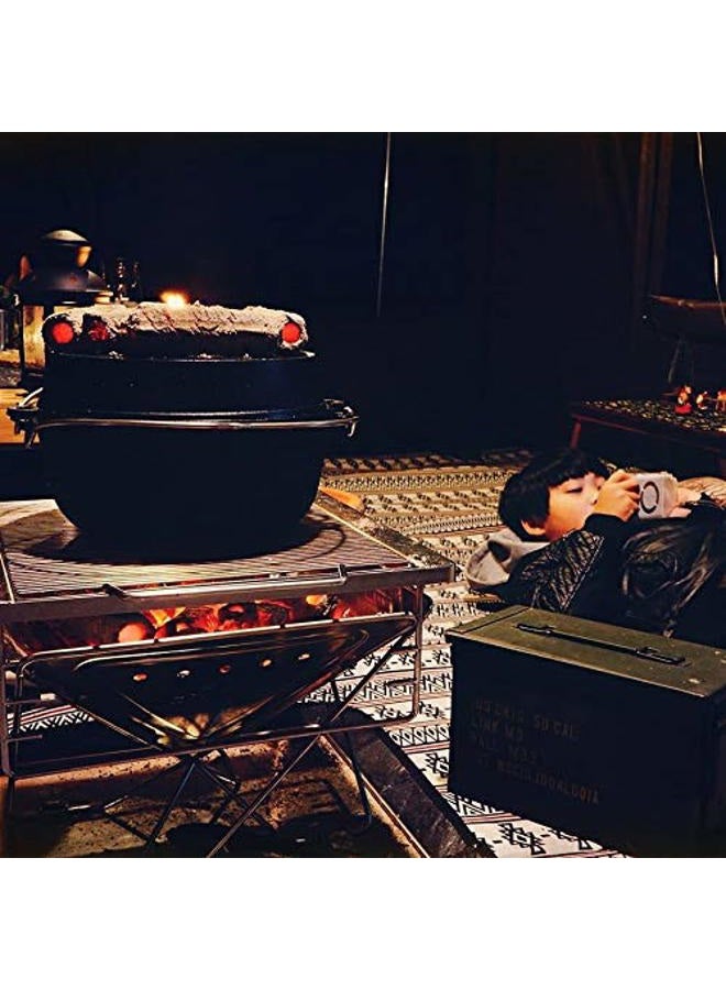 camping moon شواية باربكيو موقد نار قابلة للطي من الفولاذ المقاوم للصدأ - كبيرة MT-045 - Image 5