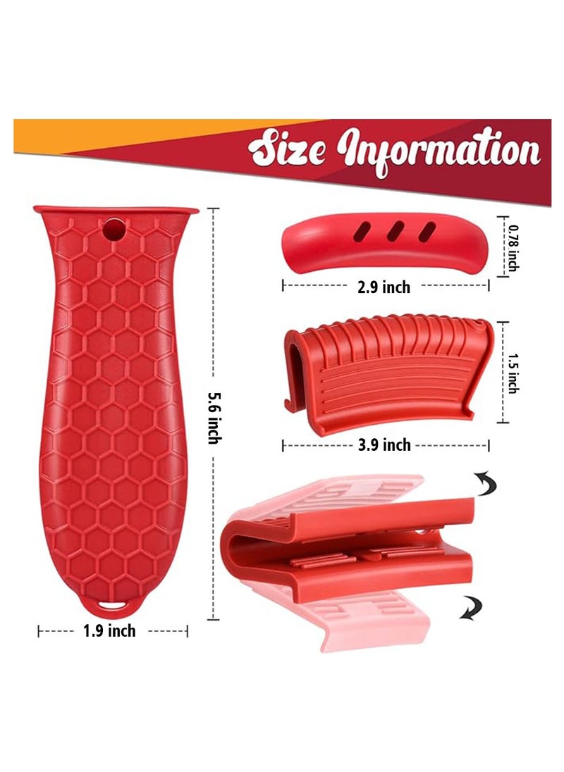 Generic - Silicone Heat-Resistant Handle Cover, 10 Packs Silicone Pot Holders, Cast Iron Handle Covers Heat Resistant, Non-Slip Pot Handle Covers, for Frying Cast Iron Metal Pan - Image 1