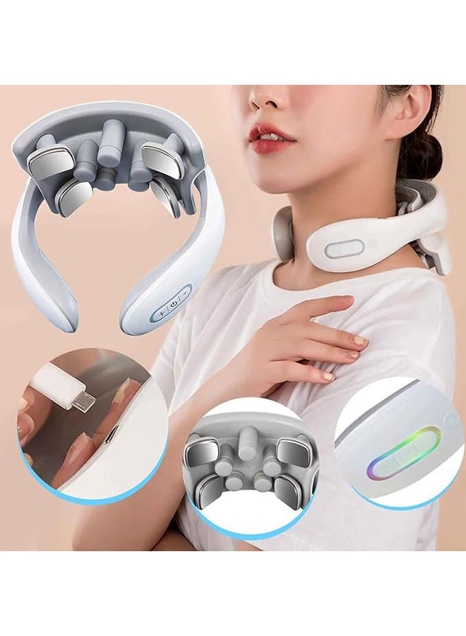 general Smart Neck Massager, Cervical Massager for the Elderly, Pain Relief with Heat, Portable Magnetic Pulse and Office Assistant, Deep Tissue Massage Gifts for Men and Women - Image 3