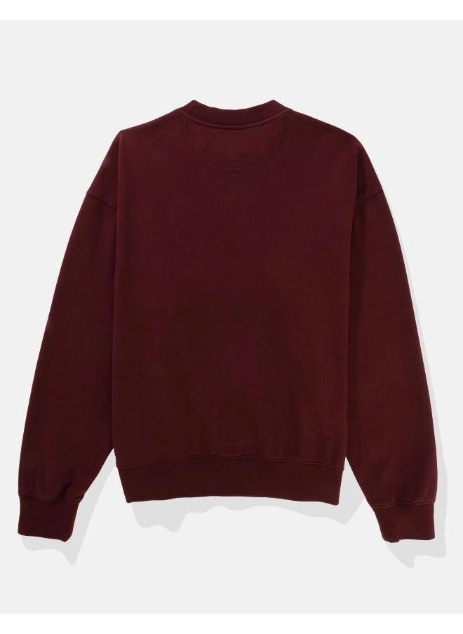 American Eagle Fleece Crew Neck Pullover Sweatshirt  - Image 4