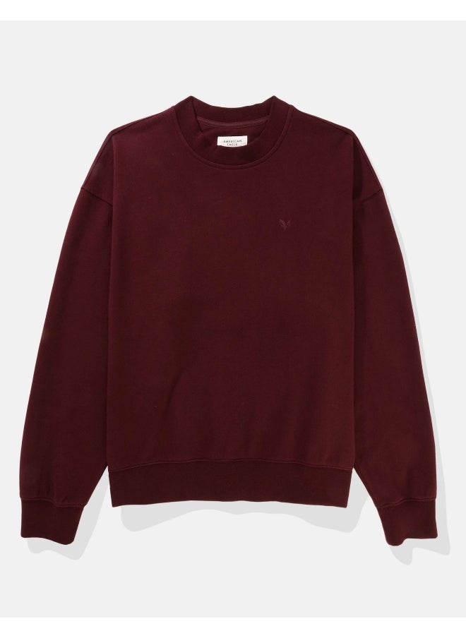 American Eagle Fleece Crew Neck Pullover Sweatshirt  - Image 3