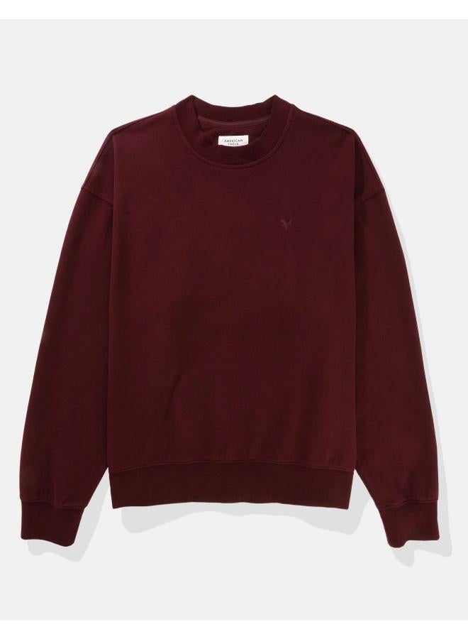 American Eagle Fleece Crew Neck Pullover Sweatshirt - Image 3