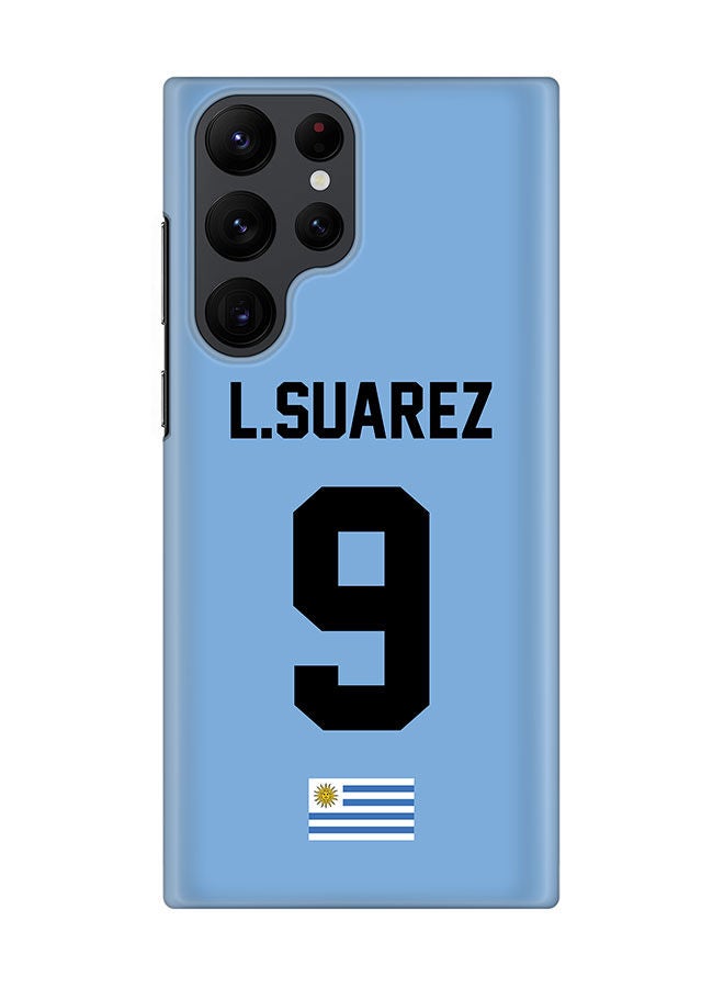 Stylizedd Slim Cover for Samsung Galaxy S22 Ultra 5G Case Snap Classic Series Mobile Cover Hard PC Shield Matte Finish Print -Uruguay-Player-L.Suarez - Image 1
