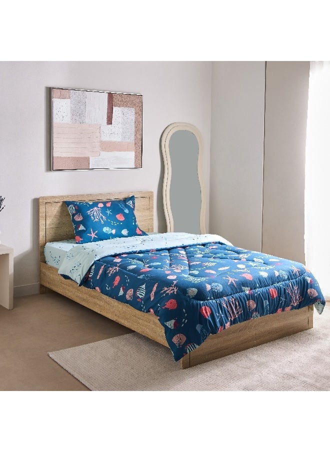 Home Box Joy 2-Piece Sea World Fishes Twin Microfibre Comforter Set 220 x 160 cm  - Image 5