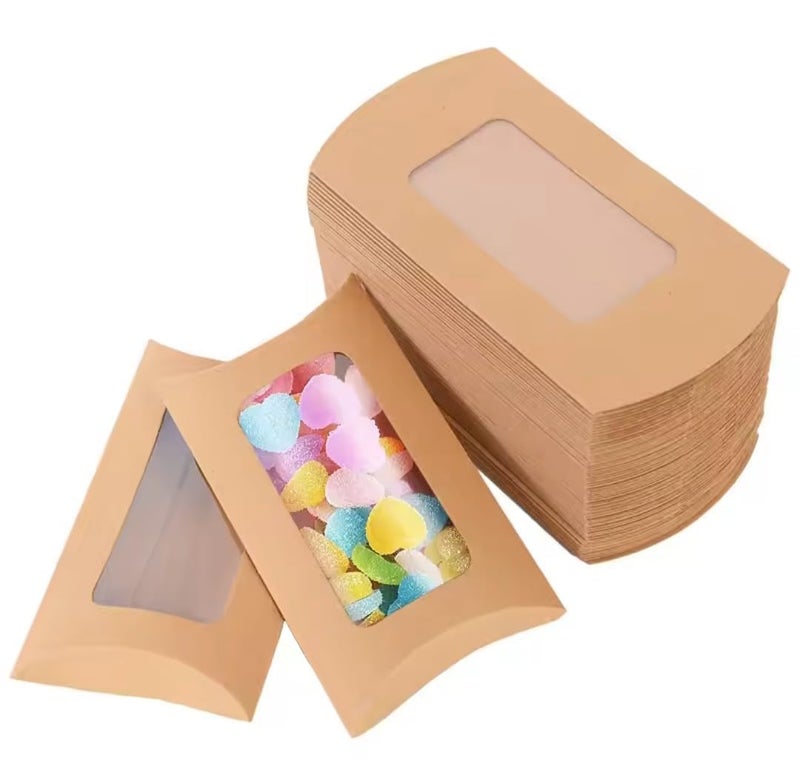 VRB Dec 50 قطعة صناديق هدايا صغيرة بنية قابلة للطي للتغليف / صناديق هدايا للتقديم ، صناديق هدايا فارغة ، صناديق هدايا للتقديم ، هدايا العودة ، الشوكولاتة ، الفواكه المجففة ، هدايا الزفاف والبويا. (50 قطعة صندوق بني) - Image 5