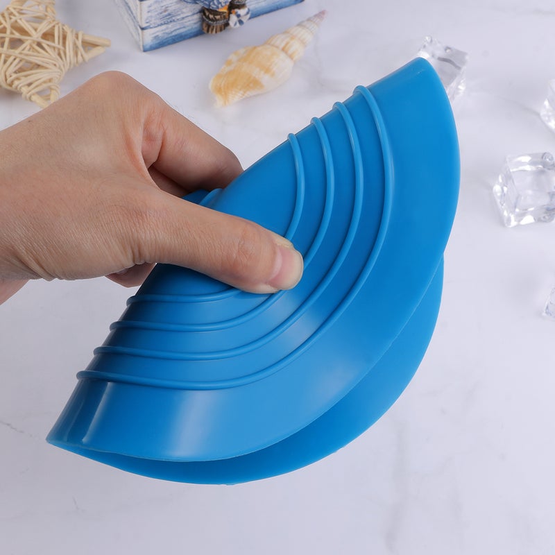 🚽 غطاء مصفاة حوض استحمام دائري سدادة مصفاة من السيليكون سدادة تصريف باللون الأزرق - Image 3