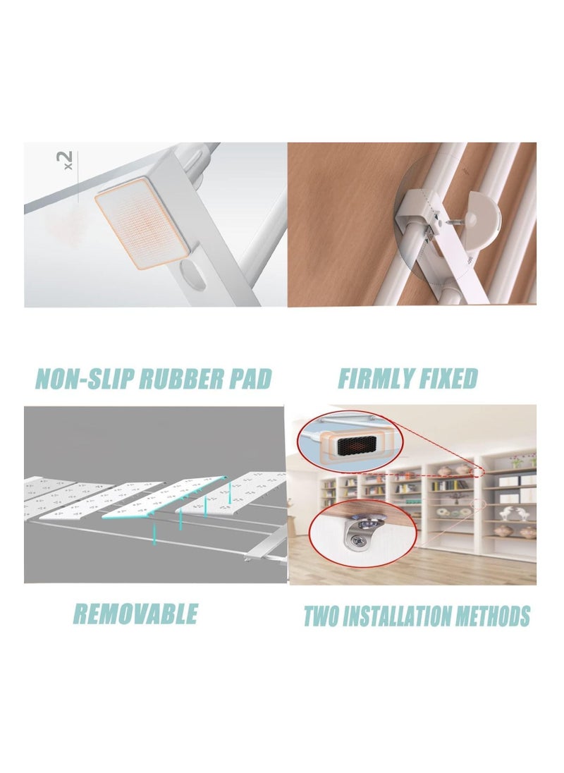Arabest - Closet Tension Shelf & Rod, Bathroom Kitchen Garage Telescopic Storage Rack, Expandable Adjustable Separator Wardrobe Cupboard Space Saving Divider (38-60cm) - Image 1