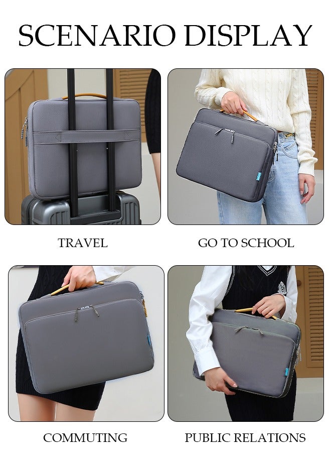 DUNISO 15.6 Inch Laptop Bag Lightweight Computer Bag Travel Business Briefcase Water Resistance Shoulder Messenger Bag Laptop Handbag for Men and Women Work Office  - Image 3