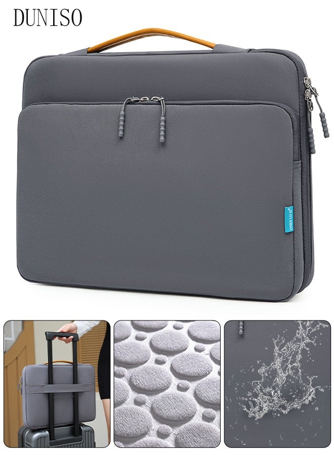 DUNISO 15.6 Inch Laptop Bag Lightweight Computer Bag Travel Business Briefcase Water Resistance Shoulder Messenger Bag Laptop Handbag for Men and Women Work Office  - Image 1