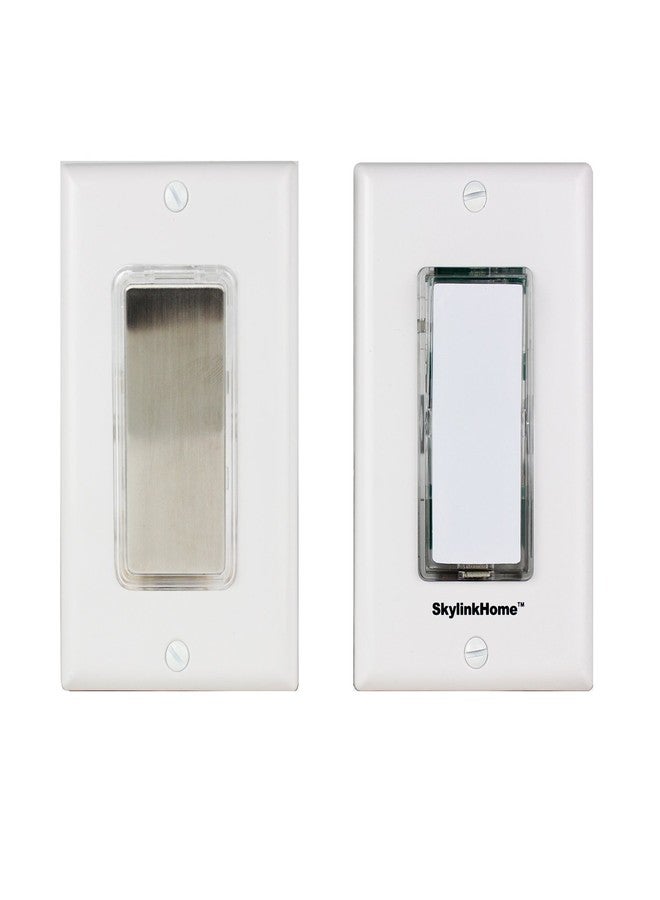 SKYLINK SK-7A Wireless DIY 3-Way Dimmable On Off Anywhere Lighting Home Control Dimmer Wall Switch Set with Snap On Cover, no neutral wire required. - Image 1