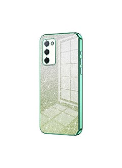 HuHa Case Cover For OPPO A55 5G / A56 / A53s 5G Gradient Glitter Powder Electroplated Phone Case Green 