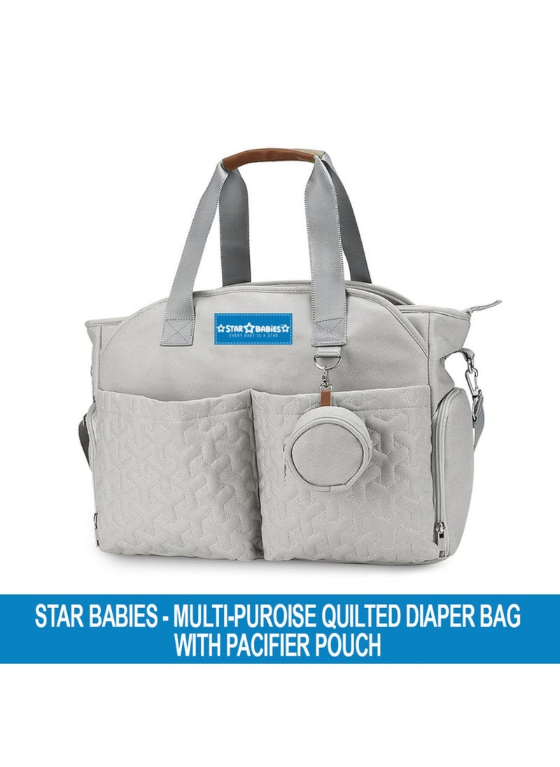 STAR BABiES - Diaper Portable Bag With Pacifier Bag Large Capacity Khaki - Image 1