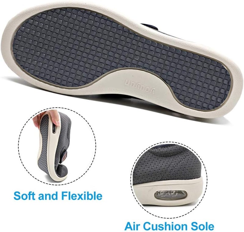 MEJORMEN Men's Edema Diabetic Shoes Adjustable Wide Width Outdoor Walking Sneakers Orthopedic Lightweight Comfy Casual Slippers for Elderly Swollen Feet Arthritis - Image 5