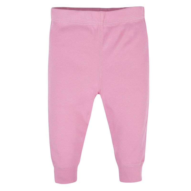 Gerber Baby Girls Multi-Pack Active Pants Set, Pink/Black/Gray, 3-6 Months - Image 4