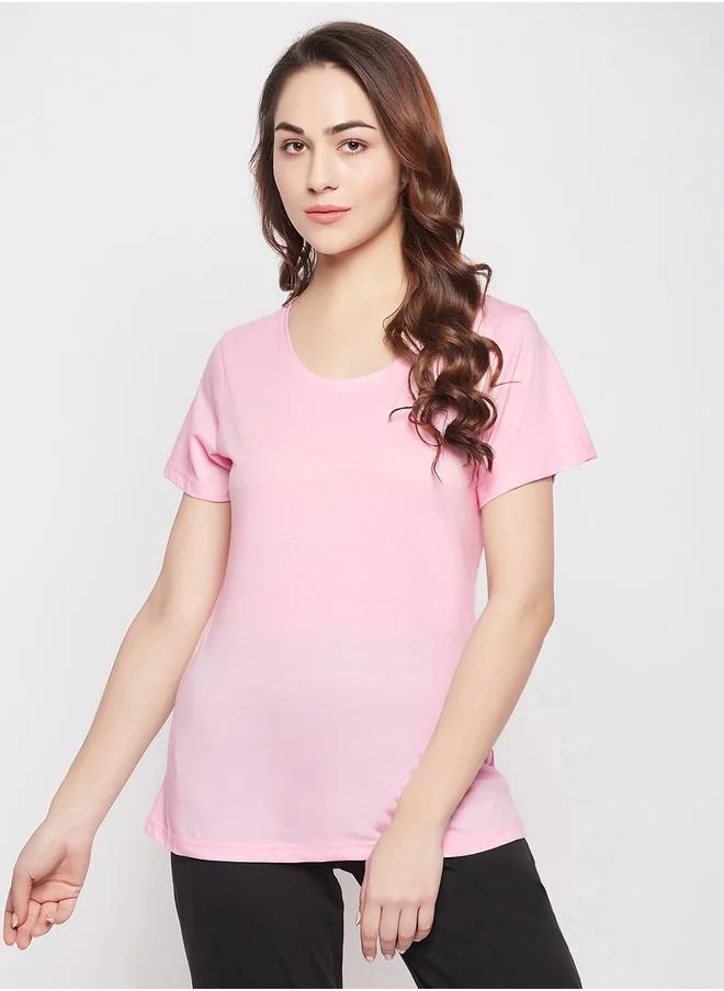 Clovia Regular Fit Basic Cotton T-Shirt