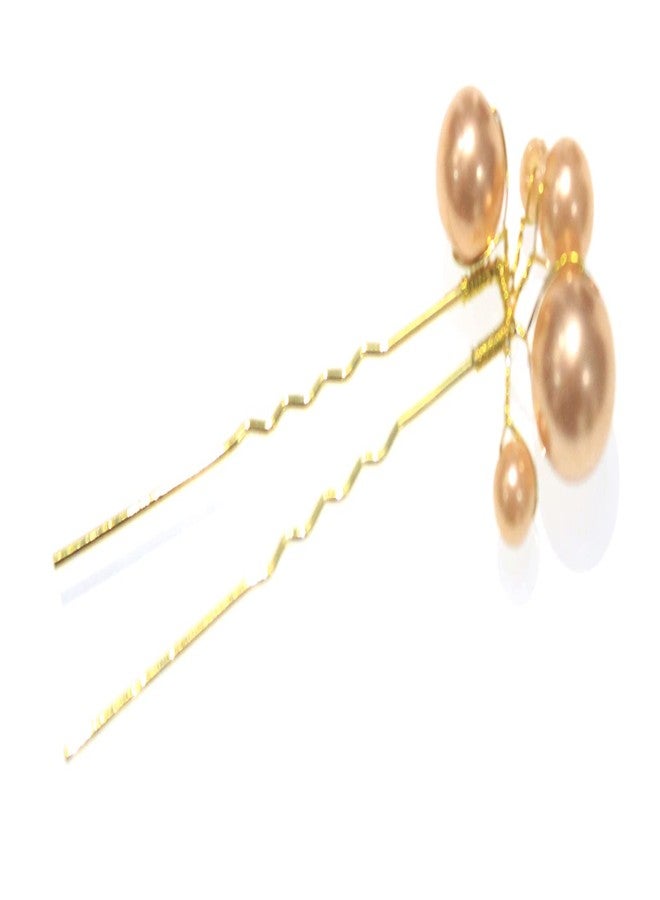 La Belleza Pearl Decorative Flower Design Hair Bun Pin/Juda Pins Hair Accessories for Women and Girls (12 Pieces) (Pearl Juda Pin) - Image 5
