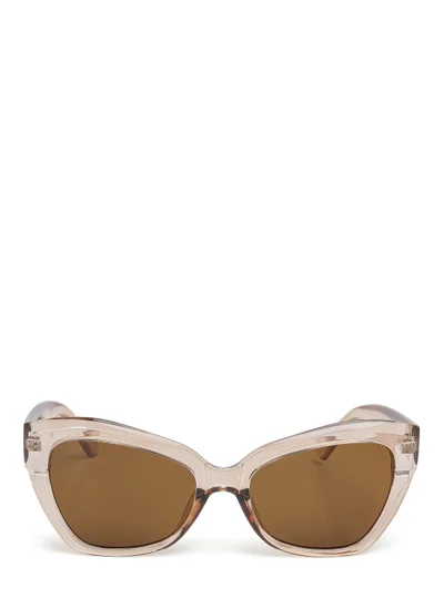 London Rag Chunky Cat Eye Sunglasses in Light Brown