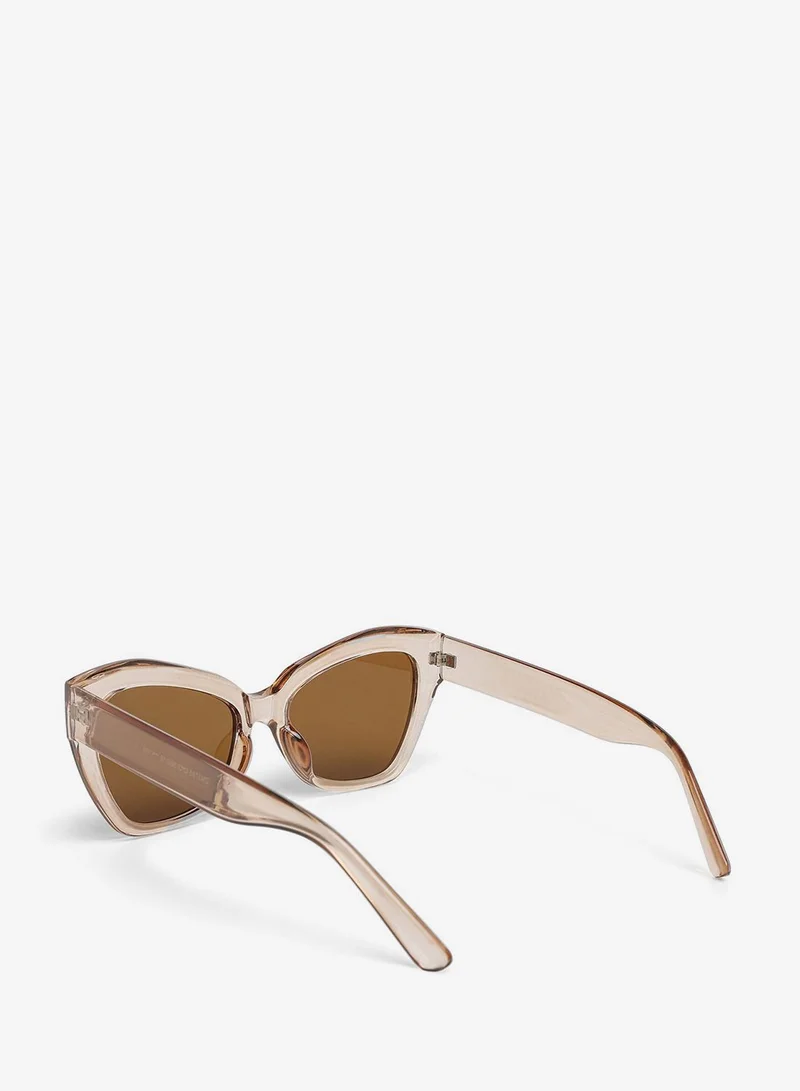 London Rag  Chunky Cat Eye Sunglasses in Light Brown for Women | Best Price UAE
