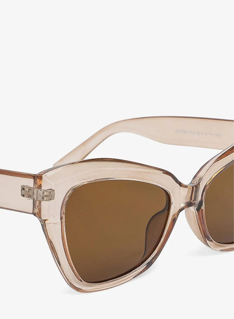 London Rag  Chunky Cat Eye Sunglasses in Light Brown for Women | Best Price UAE