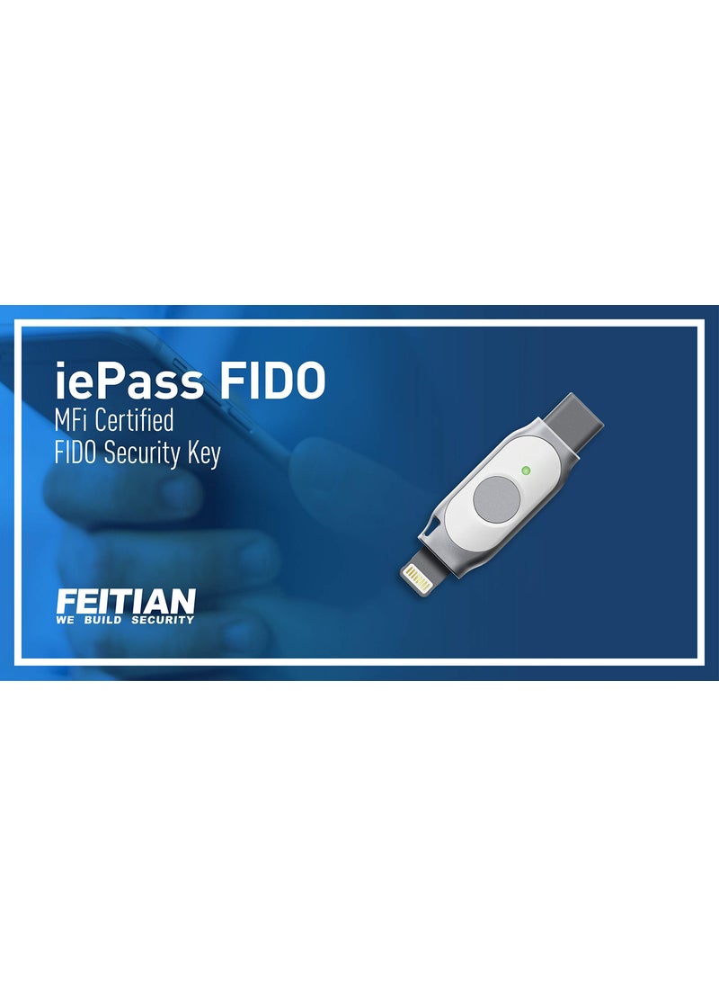 Feitian FEITIAN iePass K44 Dual-Connector iOS USB Security Key - Two Factor Authenticator - USB-C + Lightning - FIDO U2F + FIDO2 + PIV + MFi - Help Prevent Account Takeovers with Multi-Factor Authentication  - Image 4