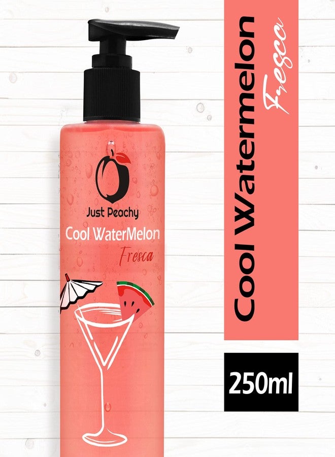 Just Peachy"Cool Watermelon Fresca" Shower Gel | Body Wash | Free from SLS, Phosphates & Paraben | Enriched With Watermleon & Mint | 100% Vegan | 250 ml - Image 2