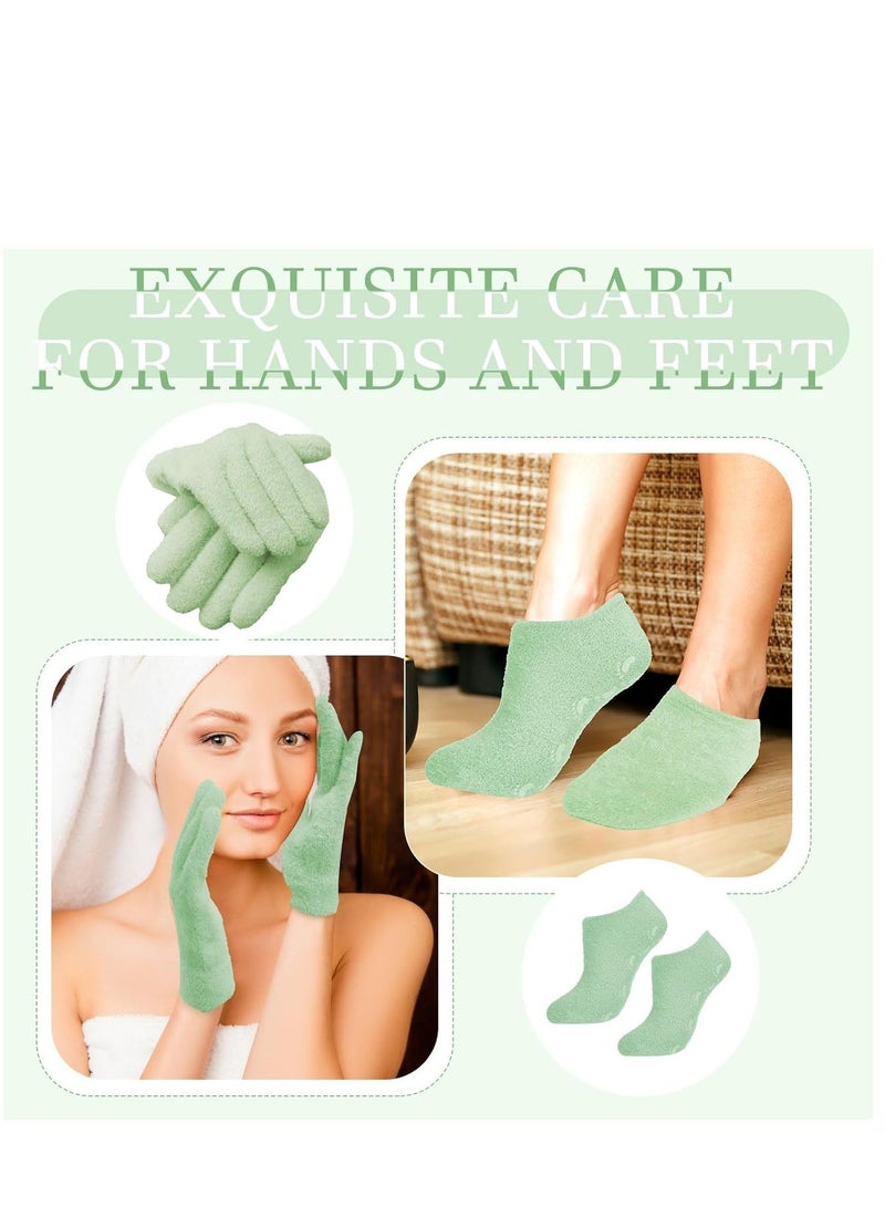 Generic Moisturizing Glove and Sock, Gel Spa Moisturizing Therapy Sock Glove, Soften Repairing Dry Cracked, Hands Feet Skin Care, Effective in Repair Dry and Chapped Hands and Feet Skin Care  - Image 5