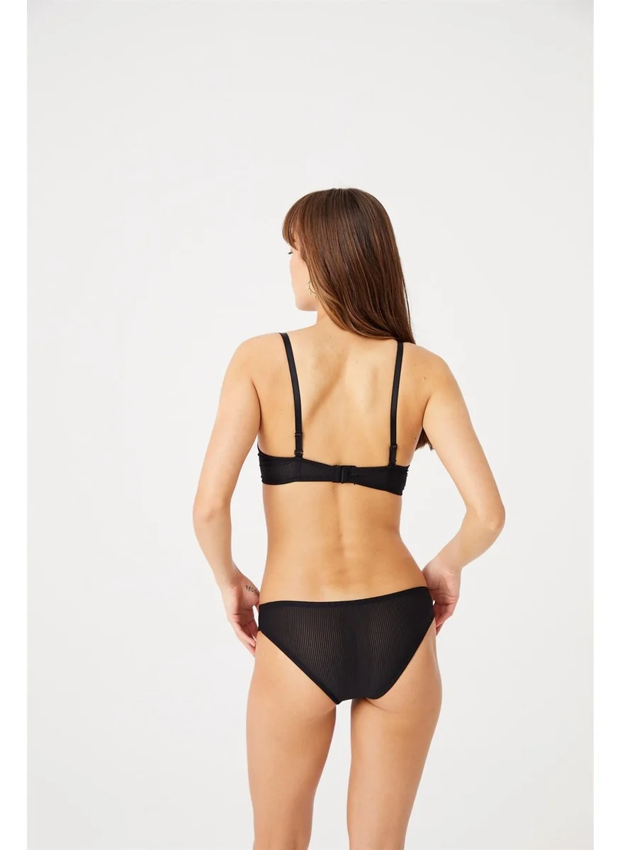 كانسوي Aria Patterned Support Black Bra (625TEK)