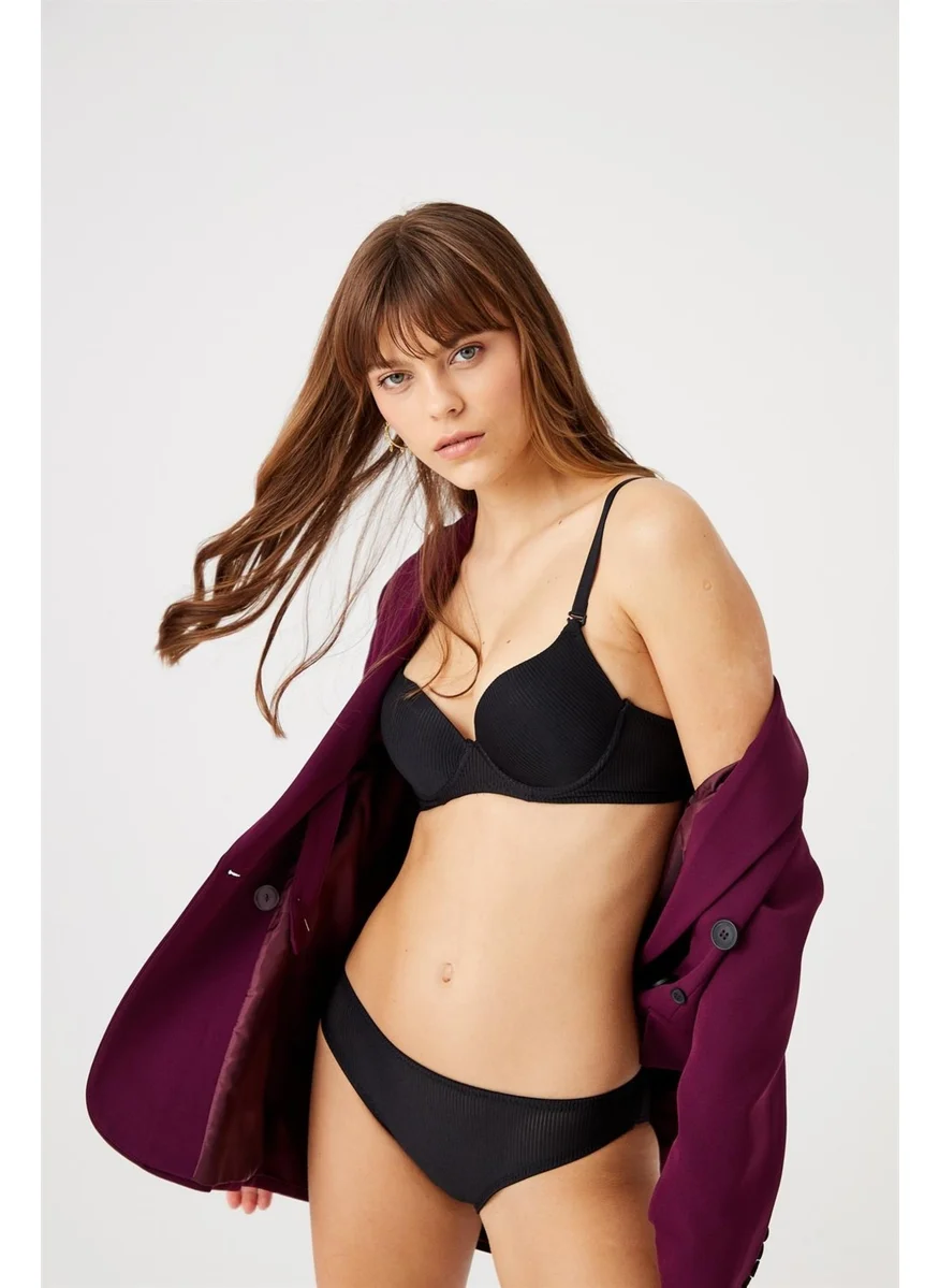كانسوي Aria Patterned Support Black Bra (625TEK)