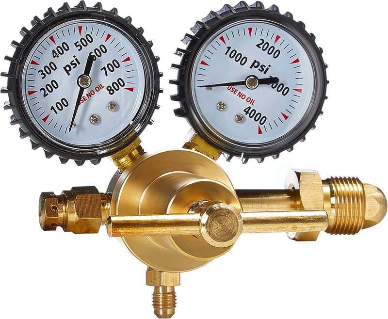 SPARC منظم نيتروجين متميز لتكييف الهواء، التطهير والمزيد - 0-600PSI مدخل CGA 580 منظم غاز اللحام الخامل - مخرج 1/4" SAE فليير ضمان مدى الحياة من الولايات المتحدة - Image 1
