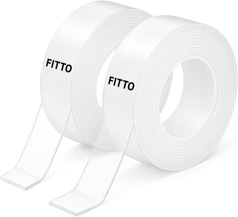 Fitto Transparent Sticky Tape 2 Pieces 18mmx30m for Office, Craft, and Home Use - Image 1