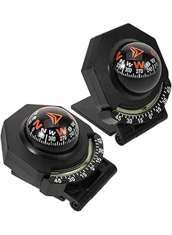 Car Compass Dashboard with Inclinometer for Safe Driving Navigation Black - Image 1