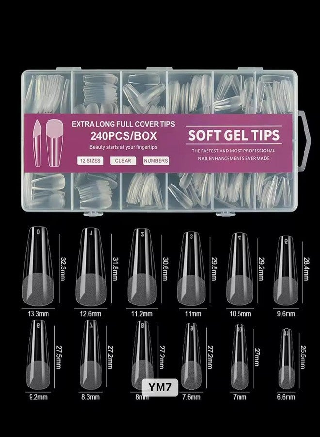 Bolt Bee False Nail Tips for Nail Art Full & Half Cover Acrylic Fake Nails with Case, Square Shaped Nail Extensions for Diy Nail Art & Salons | French Artificial Nails with Box for Manicure-(07,600pcs) - Image 1