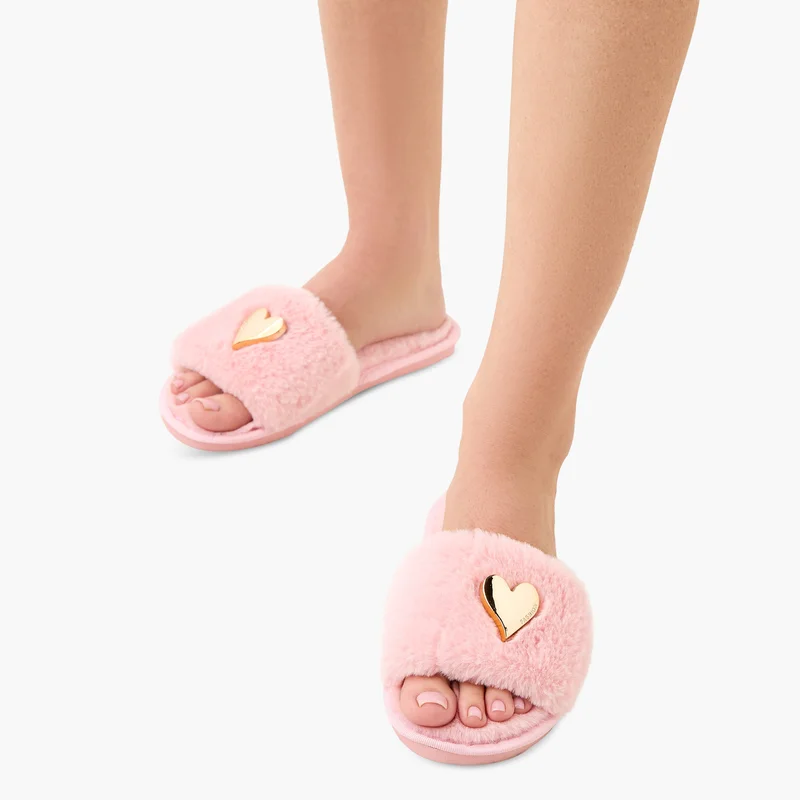 سبلاش فيڤ Cross Strap Faux Fur Bedroom Slippers