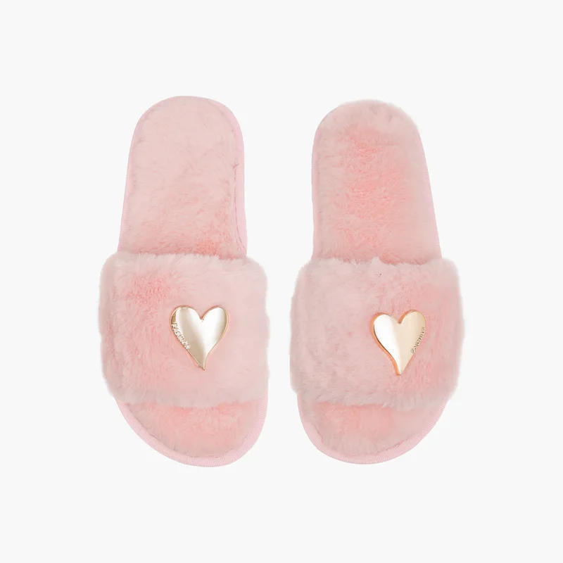 سبلاش فيڤ Cross Strap Faux Fur Bedroom Slippers