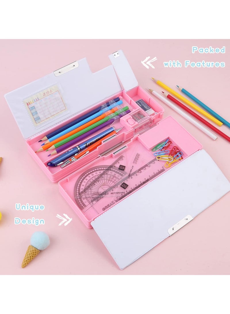 general [Upgraded] Pop Up Multifunctional Pencil Case for Girls and Boys, Cute Cartoon Pencil Case Organiser Stationery with Pencil Roller, Timetable, School Supplies - Image 3