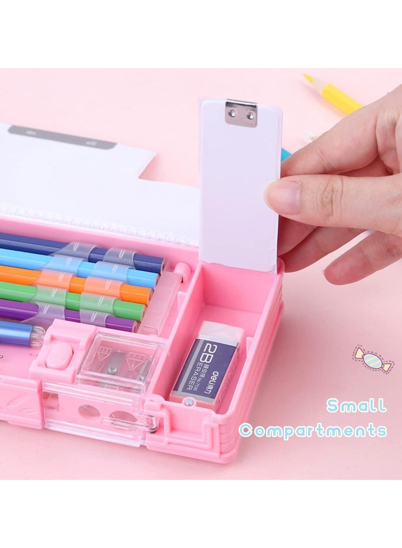 general [Upgraded] Pop Up Multifunctional Pencil Case for Girls and Boys, Cute Cartoon Pencil Case Organiser Stationery with Pencil Roller, Timetable, School Supplies - Image 4