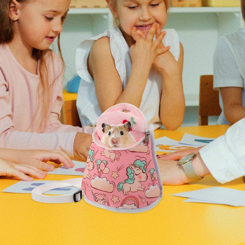 2pcs Small Animal Carrier Bag Hamster Carrier Outgoing Travel Pouch Breathable Carrier - Image 3