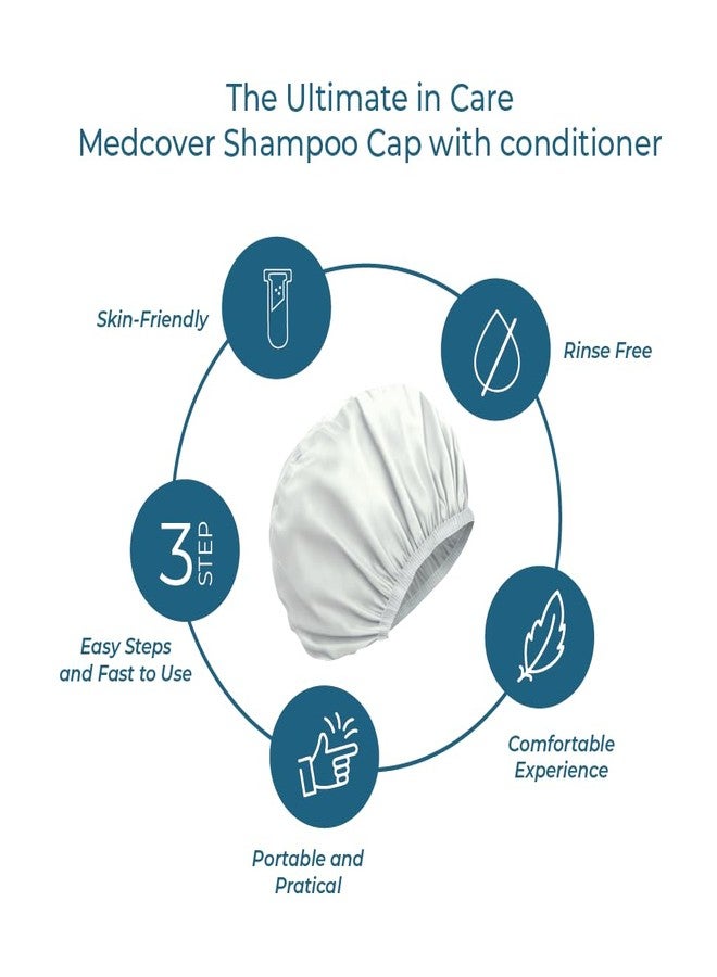 MED-COVER ٦ أغطية شامبو بدون شطف من ميد-كوفر من ميد أوفيس - غسل شعر سهل بدون ماء - خالٍ من مسببات الحساسية - درجة حموضة متعادلة للشعر - تركيبة غنية بفيتامين هـ، وبروفيتامين ب٥، والصبار - Image 5