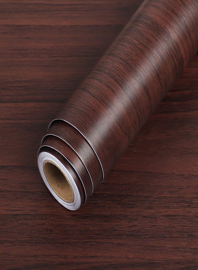 LaCheery 160x24 Inch Wood Grain Contact Paper Dark Brown Walnut Wood Peel and Stick Wallpaper for Walls Kitchen Countertop Peel and Stick Waterproof Counter Contact Paper for Bathroom Countertops Wrap - Image 1