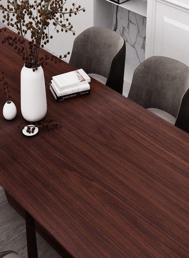 LaCheery 160x24 Inch Wood Grain Contact Paper Dark Brown Walnut Wood Peel and Stick Wallpaper for Walls Kitchen Countertop Peel and Stick Waterproof Counter Contact Paper for Bathroom Countertops Wrap - Image 2