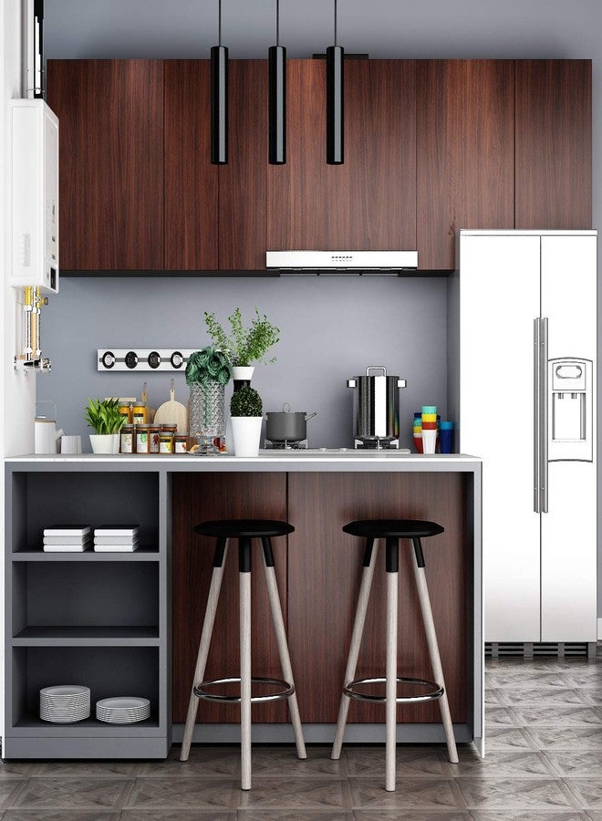 LaCheery 160x24 Inch Wood Grain Contact Paper Dark Brown Walnut Wood Peel and Stick Wallpaper for Walls Kitchen Countertop Peel and Stick Waterproof Counter Contact Paper for Bathroom Countertops Wrap - Image 3