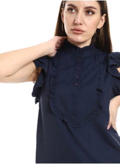 Classic cut blouse in black with a cut on the chest - pzsku/Z7DF325D15AFEC44F6F2FZ/45/_/1709979586/904b413b-04b9-4894-b322-4bde58b9c945