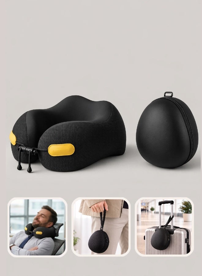 Cervical Support Neck Pillow Travel Pillow for Sleeping on Flight & Bus, 360° Posture Corrector, Luxury Memory Foam Travel Essential (Washable) - Image 1