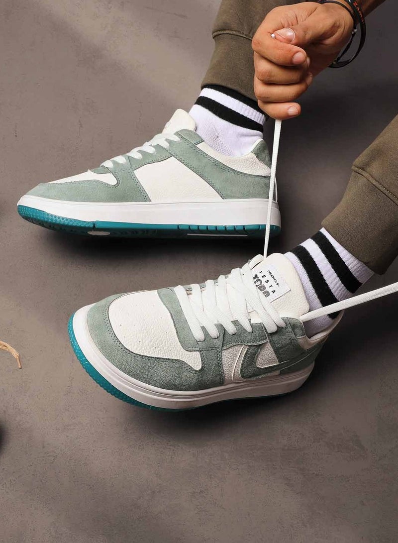 تيستا تورو سنيكر كاجوال للحياة اليومية من الجلد الطبيعي ومطعم بجلد الشمواه الفاخر من تيستا تورو - Image 2