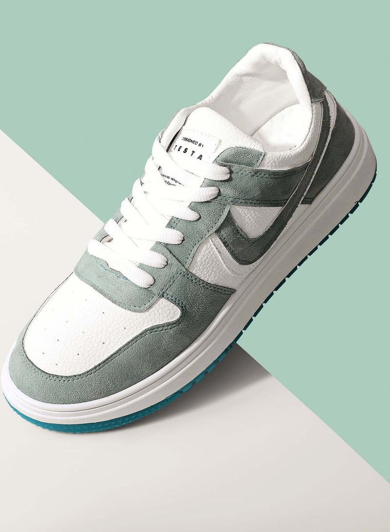 تيستا تورو سنيكر كاجوال للحياة اليومية من الجلد الطبيعي ومطعم بجلد الشمواه الفاخر من تيستا تورو - Image 4