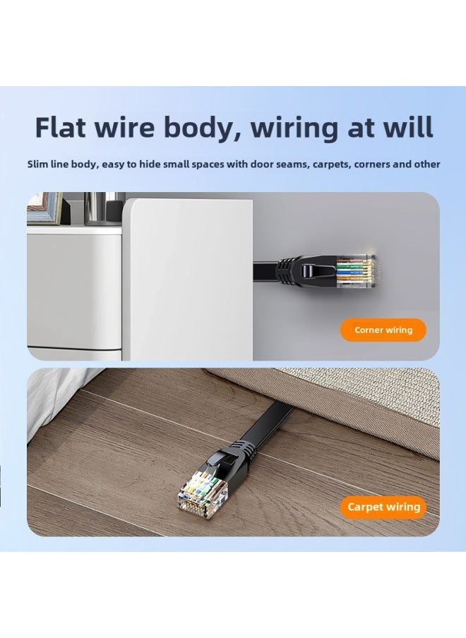 Generic Biaz CATegory 6 CAT6 Network Cable 0.5m Megapixel Network High-speed Connection Cable Finished Flat Wire Body Network Cable-Cord Length:0.5m  - Image 3