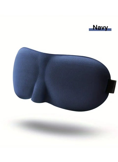 3d Sleeping Mask Blocking Light Sleep Eye Mask Memory Foam With Earplug Blue