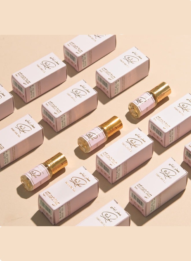 Banafa 36 Pieces Tawqie Pink Perfume Oil 3 ml - Image 3